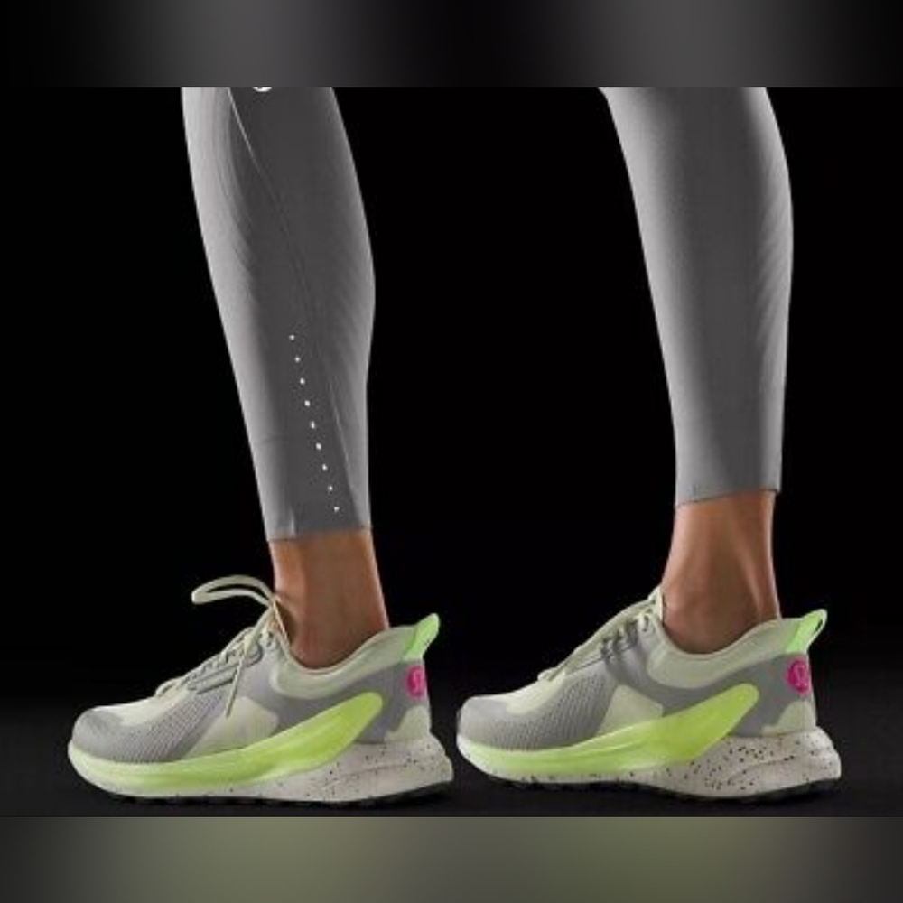 Lululemon Blissfeel Trail Gray Neon Yellow  Women’s US9.5/EUR42